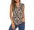 Halife Women's Sleeveless Floral Print V Neck Tunic Tank Tops Blouse Shirts