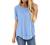 JomeDesign Summer Tops for Women Short Sleeve Side Split Casual Loose Tunic Top