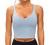 Women’s Longline Sports Bra Wirefree Padded Medium Support Yoga Bras Gym Running Workout Tank Tops