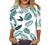 3/4 Sleeve Tops for Women Dressy Casual Crewneck Floral Printed T Shirts Loose Graphic Tee Summer T-Shirt Blouse Tunic