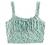 Verdusa Women's Frill Trim Strap Tie Knot Ruched Front Bustier Crop Top