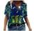 Summer Tops for Women Short Sleeve T Shirts Casual V-Neck Tie Dye Abstract Printed Tee T-Shirts Tunic Loose Blouses