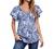 SNKSDGM Womens Casual Boho Floral Print V Neck Long Sleeve Loose Blouses Shirts Summer Babydoll Peplum Tops with Drawstring