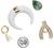 Crocs Jibbitz 5-Pack Gold Shoe Charms | Jibbitz for Crocs