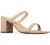 J. Adams Stormi Mules for Women - Square Toe Double Band Low Block Heel Sandals