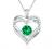 CDE Forever Love Heart Pendant Necklaces for Women 925 Sterling Silver with Birthstone Zirconia, Birthday Anniversary Jewelry Gift for Women Wife Girls