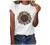 Womens Summer Tops Gradient Sunflower Print Short Sleeve T-Shirt Casual O-Neck T Shirts Graphic Tees Plus Size Tshirts