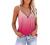 Womens Fashion 2022 Summer Tops Dressy Plunge V Neck Zip Up Spaghetti Strap Tank Top Sleeveless Camisole Shirts Blouse