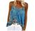 Summer Tops for Women Casual Crew Neck Cute Ruffle Hem Spaghetti Strap Tank Tops Loose Fit Beach Cami Shirts Camisoles