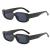 LASPOR Vintage Rectangle Sunglasses for Women Men Fashion Retro Small Square Frame Glasses UV 400 Protection Driving Black