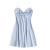 ZAFUL Women's Stars Print Side Slit Velvet Sleeveless Mini Dress Sexy Cowl Front Spaghetti Strap A-Line Mini Dress