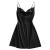 ZAFUL Women's Sexy Mini Party Club Satin Dress Spaghetti Strap Cowl Neck Slip Short Dress