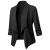 Womens Casual Work Office Draped Open Front Blazer Jacket Plus Size Loose Solid Color Ruched 3/4 Sleeve Blazers Suit