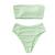 ZAFUL Womens 2 Pieces Bandeau Bikini Set Ruffle Lace up Padded Swimsuits