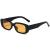 LASPOR Vintage Rectangle Sunglasses for Women Men Fashion Retro Small Square Frame Glasses UV 400 Protection Driving Black