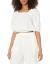 The Drop Women's Evelyn Cropped Square Neck Bubble Top