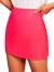 MakeMeChic Women's Neon Zip Back Leather Y2K Skirt PU Bodycon Short Mini Skirt