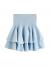 SheIn Women's Solid Shirred High Waist Layered Ruffle Hem Flared Mini Skirt