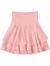 SheIn Women's Solid Shirred High Waist Layered Ruffle Hem Flared Mini Skirt