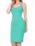 DAY VILLAGE Women's Square Neck Sleeveless Bodycon Midi Length Casual Dress