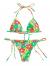 SOLY HUX Women's Floral Print Halter Triangle Tie Side Bikini Set Two Piece Swimsuits