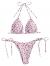 SOLY HUX Women's Floral Print Halter Triangle Tie Side Bikini Set Two Piece Swimsuits