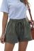 NEYOUQE Womens Cotton Linen Casual Summer Elastic Waist Comfy Shorts with Pocket