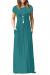 EUOVMY Women's Short Sleeve Loose Plain Maxi Dresses Casual Long Dresses with Pockets