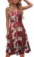 Berydress Women's Casual Beach Summer Dresses Solid Cotton Flattering A-Line Spaghetti Strap Button Down Midi Sundress