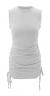 HZSONNE Women's Bodycon Mini Party Dress Sleeveless Ruched Tank Dress Drawstring Side Lace Up Sexy Dress