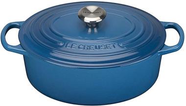 Le Creuset Enameled Dutch Oven Cast Iron Signature Oval Casserole, 31cm, 6.75 Qt, Marseille