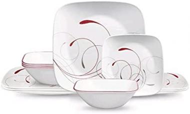 Corelle Square Splendor 12-Piece Dinnerware Set, Service for 4