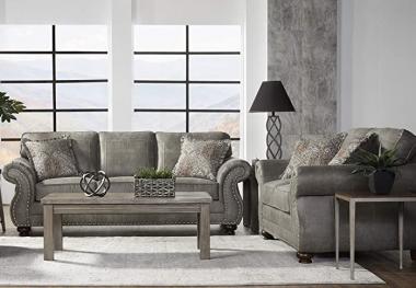 Roundhill Furniture Leinster Sofas, Gray