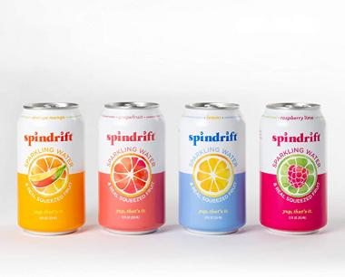 Spindrift Sparkling Water, 4 Flavor Variety Pack, Made with Real Squeezed Fruit, 12 Fl Oz Cans, Pack of 20 Seltzer Water Cans