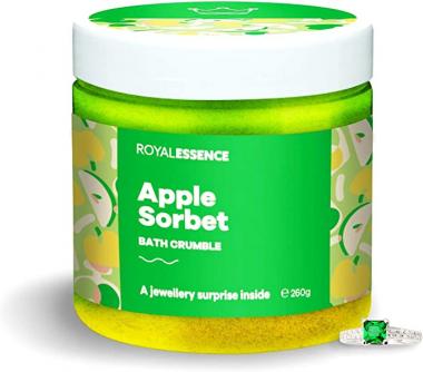 Royal Essence Apple Sorbet Bath Crumble with Jewellery Inside (Surprise 925 Sterling Silver Jewellery Valued at $50 to $3,000) Necklace