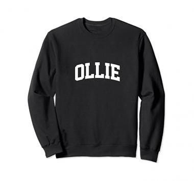 Ollie Name Family Vintage Retro College Sports Arch Funny Sweatshirt