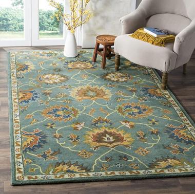 SAFAVIEH Heritage Collection 8' x 10' Light Blue HG651A Handmade Traditional Oriental Premium Wool Area Rug