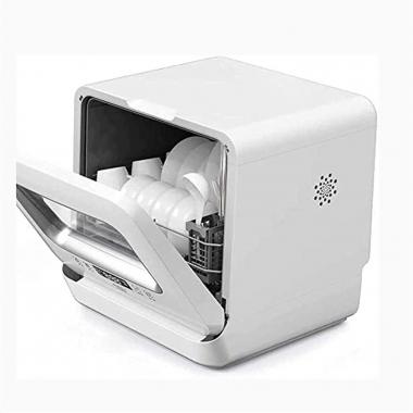 GATASE Portable Countertop Dishwasher, 4 Wash & 2 Ingredient Decontamination Programs, Water Leak Proof, with Fruit and Vegetable Wash, Meat Defrost, No Manual Water Refill