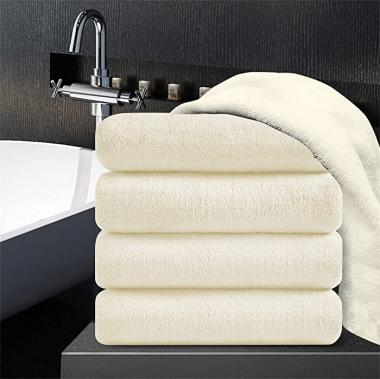 4 Piece Oversized Bath Sheet Towels (35 x 70 in,Cream) 700 GSM Ultra Soft Bath Towel Set Thick Large Cozy Plush Highly Absorbent Towels Quick Dry Bathroom Towels Hotel Luxury Shower Towels