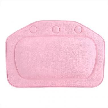 Miskall Bathtub Pillow, Soft Foam Padded Spa Bath Pillow Tub Headrest Head Neck Back Cushion Bathroom (Pink)