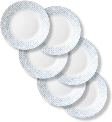 Corelle Boutique Dinner Plate Farmstead Blue 11in (27.9cm) 6 Pack