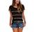 Cosonsen Women's Tassel Short Sleeve Round Neck T-Shirt Top Casual Summer Tee