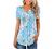 ONLYSHE Womens Casual Short Sleeve Shirts V Neck&U Neck Tops Button Up Tunic Floral Ruffle Blouse