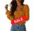 CNJFJ Women's Sexy Frill Smock Crop Top Retro Square Neck Long Sleeve Shirred Blouse Tops