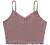 Verdusa Women's Contrast Lace Spaghetti Strap Ribbed Knit Crop Cami Top