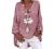 Womens Cotton Linen Shirts Plus Size Tops Trendy Printed Roll Sleeve T-Shirt V-Neck Loose High Low Flowy Blouse Tunics