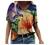 SNKSDGM Women's Summer Short Sleeve V Neck T Shirts Casual Floral Print Blouses Tee Shirt Loose Fit Tunic Tops for Women