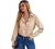 MakeMeChic Women's Satin Silk Long Sleeve Blouse Button Down Shirt Casual Top