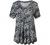 FOLUNSI Women’s Plus Size Short Sleeve Henley Shirt V Neck Floral Blouses Tunic Tops M-4XL