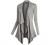 Urban CoCo Women's Drape Front Open Cardigan Long Sleeve Irregular Hem